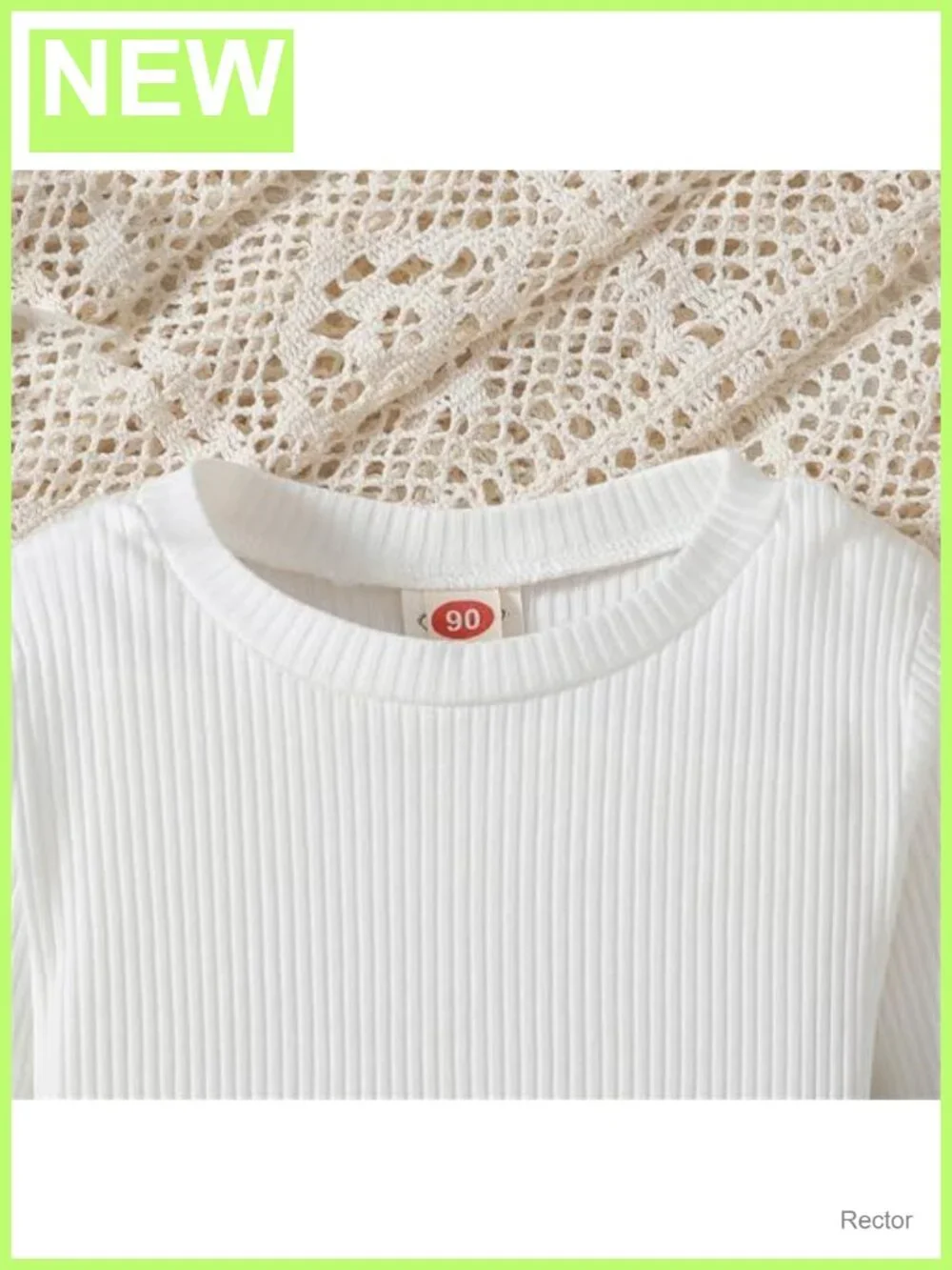 Toddler Girls Ribbed Long Sleeve Top Heart Jeans Outfit Set Cotton